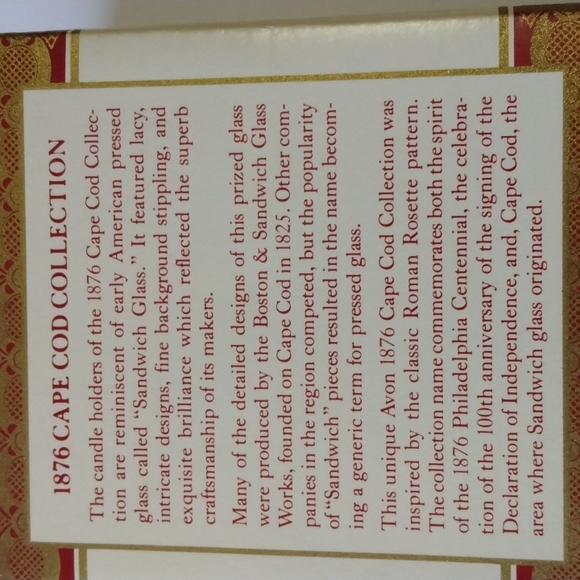 Avon 1876 Cape Cod Collection Other Avon New Vintage 876 Cape Cod